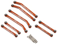 Treal Hobby Axial AX24 Aluminum High Clearance Suspension Links Set (Orange)