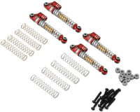 Treal Hobby FCX24 Threaded Double Barrel Aluminum Shocks (43mm) (Red) (4)