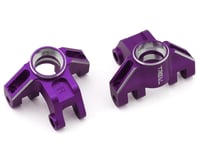 Treal Hobby Losi LMT Aluminum Front Steering Knuckle (Purple) (2)