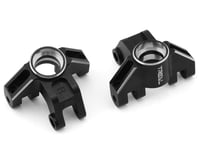 Treal Hobby Losi LMT Aluminum Front Steering Knuckle (Black) (2)
