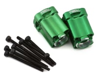 Treal Hobby Losi Mini LMT Aluminum Rear Hub Axle Mounts (Green) (2) (0 Degree)