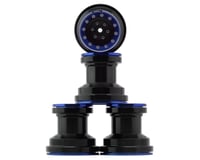 Treal Hobby Losi Mini LMT 7075 Aluminum Beadlock Wheel Set (4) (Black/Blue)