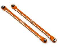 Treal Hobby RBX10 Ryft Aluminum Front Lower Links (Orange) (2)