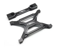 Treal Hobby Axial SCX10 Pro 7075 Billet Aluminum Rear Chassis Brace Set (Black)