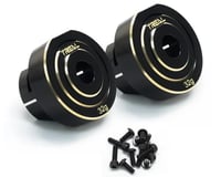 Treal Hobby Axial SCX10 Pro Brass Rear Axle Counter Weight (Black) (2)