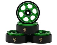 Treal Hobby Type D 1.0" Concave 6-Spoke Beadlock Wheels (Green) (4) (21.2g)