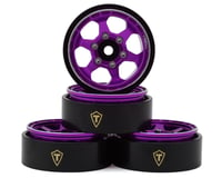 Treal Hobby Type D 1.0" Concave 6-Spoke Beadlock Wheels (Purple) (4) (21.2g)