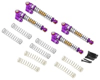 Treal Hobby Axial SCX24 Aluminum Long Travel Threaded Shocks (Purple) (4) (43mm)