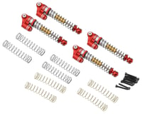 Treal Hobby Axial SCX24 Aluminum Long Travel Threaded Shocks (Red) (4) (43mm)