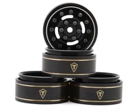 Treal Hobby Type F 1.0" Deep Dish Beadlock Wheels (Black) (4) (22.7g)