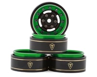 Treal Hobby Type F 1.0" Deep Dish Beadlock Wheels (Green) (4) (27g)