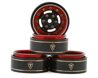 Treal Hobby Type F 1.0" Deep Dish Beadlock Wheels (Red) (4) (27g)