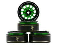Treal Hobby Type I 1.0" Classic 12-Spoke Beadlock Wheels (Green) (4) (27.2g)