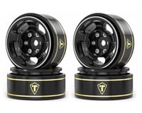 Treal Hobby Type G 1.0" 5-Spoke Beadlock Classic Wheels (Black) (4) (27.1g)