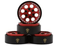 Treal Hobby 1.0" 8-Hole Beadlock Wheels (Red) (4) (22g)