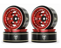 Treal Hobby Type H 1.0" Aluminum 6-Slot Beadlock Wheels (Red) (4) (28.4g)