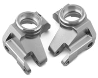 Treal Hobby SCX6 Aluminum Front Steering Knuckles (Silver) (2)