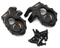 Treal Hobby Brass Steering Knuckles Portal Covers for Traxxas TRX-4 (Black) (2)