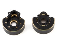 Treal Hobby Heavy Brass Outer Portal Housing Covers for Traxxas TRX-4 (Black) (2)