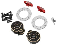 Treal Hobby Heavy Brass Outer Portal Housing Covers for Traxxas TRX-4 (Black)