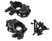 Treal Hobby Aluminum Steering Knuckles Portal Covers for Traxxas TRX-4 (Black) (2)