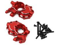 Treal Hobby Aluminum Steering Knuckles Portal Covers for Traxxas TRX-4 (Red) (2)