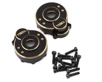Treal Hobby Traxxas TRX-4 Heavy Brass Outer Portal Housing Covers (Black) (2)