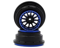 Treal Hobby Type A Aluminum Beadlock Wheels for Traxxas® UDR® (Black/Blue) (2)