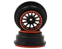 Treal Hobby Type A Aluminum Beadlock Wheels for Traxxas® UDR® (Black/Orange) (2)