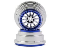 Treal Hobby Type A Aluminum Beadlock Wheels for Traxxas® UDR® (Silver/Blue) (2)