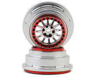 Treal Hobby Type A Aluminum Beadlock Wheels for Traxxas® UDR® (Silver/Red) (2)