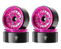 Treal Hobby Type V 1.9" V-Spoke Beadlock Wheels (Pink) (4)