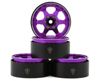 Treal Hobby Type H 1.9" 6-Spoke Beadlock Wheels (Purple) (4)