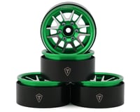 Treal Hobby Type L 1.9" V-Spoke Beadlock Wheels (Green) (4)