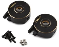 Treal Hobby Vanquish H10 Optic Brass Front Steering Knuckles (Black) (2)