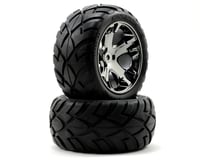 Traxxas Anaconda Rear Tires w/All-Star Wheels (2) (Black Chrome) (Standard)