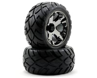 Traxxas Anaconda Tires w/All-Star Front Wheels (2) (Black Chrome)