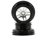 Traxxas Dual Profile Split-Spoke SCT Wheels (Satin Chrome/Black-2) (Slash Front)