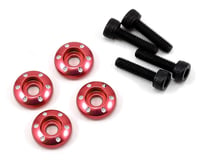 Traxxas LaTrax Aluminum Wheel Nut Washer (Red) (4)