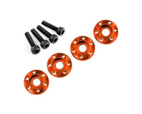 Traxxas LaTrax Aluminum Wheel Nut Washer (Orange) (4)