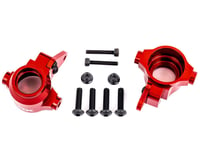 Traxxas Sledge Aluminum Steering Blocks Left & Right (Red) (2)