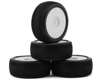 TZO Tires 501 1/8 Buggy Pre-Glued Tire Set (White) (4) (Soft)