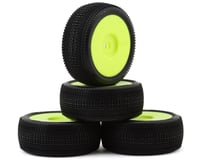 TZO Tires 501 1/8 Buggy Pre-Glued Tire Set (Yellow) (4) (Ultra Soft)