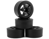 UDI RC 1/16 Pre-Mounted Drift Tires (Black) (4)