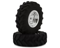 UDI RC UCX24 Micro Crawler Pre-Mounted Tires (2) (Chrome)