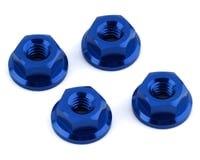 V-Force Designs M4 Serrated Flanged Nuts (Blue) (4)
