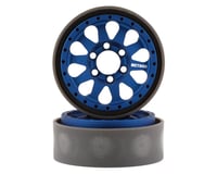 Vanquish Products Method 101 V2 1.9" Beadlock Crawler Wheels (Blue/Black) (2)