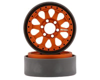 Vanquish Products Method 101 V2 1.9" Beadlock Crawler Wheels (Orange/Black) (2)