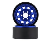 Vanquish Products KMC 1.9" KM236 Tank 1.9" Beadlock Crawler Wheels (Blue) (2)
