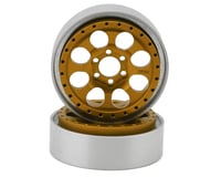 Vanquish Products KMC 2.2 KM237 Riot Beadlock Crawler Wheels (Gold) (2)